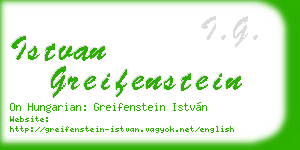 istvan greifenstein business card