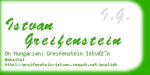 istvan greifenstein business card